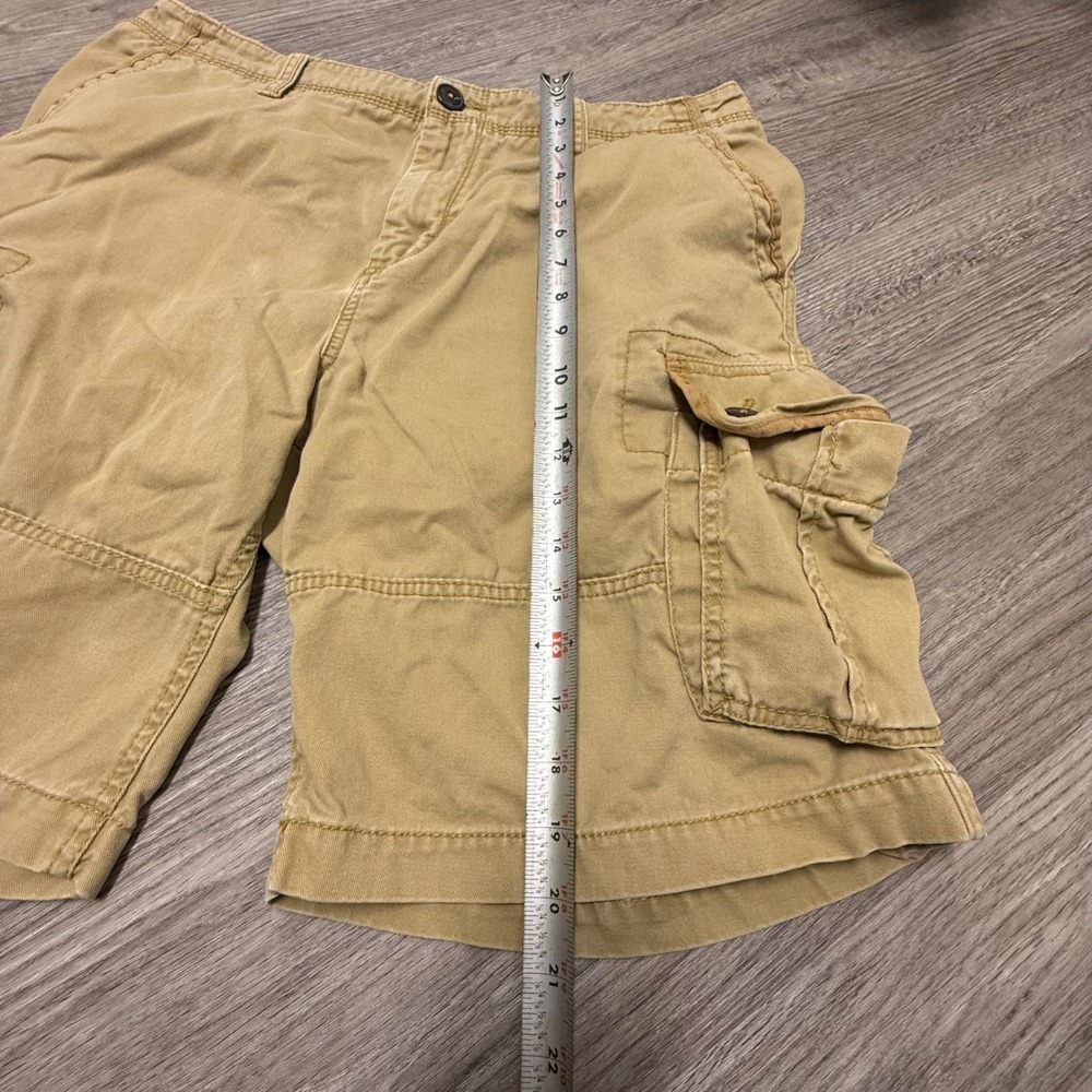 Aeropostale Mens Baggy Cargo Shorts Sz 36 Tan‎ Khaki Cotton Utility Y2K - Picture 6 of 9
